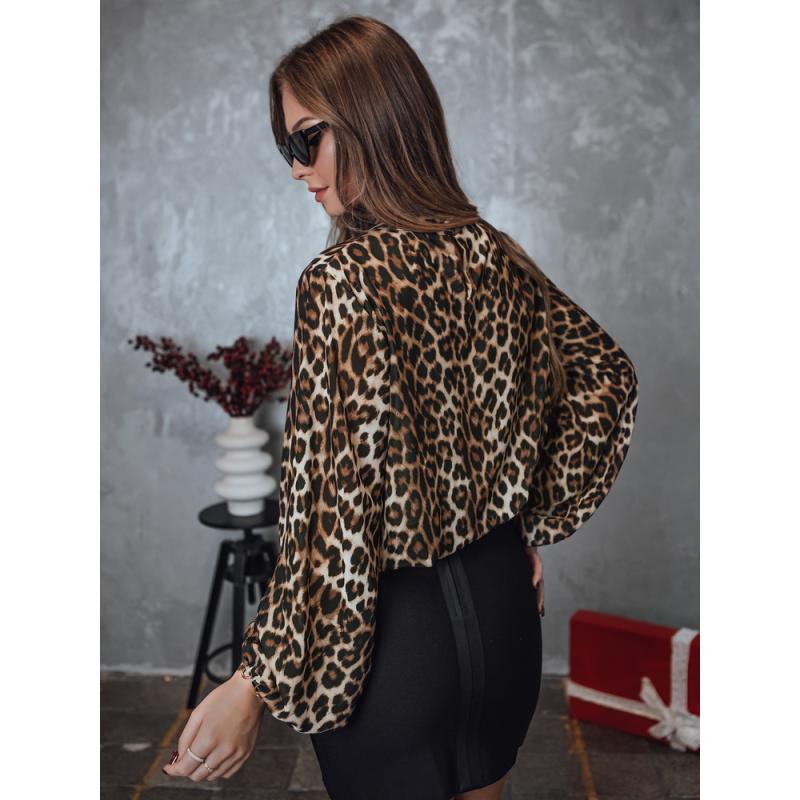 Dámská oversize halenka LEOPARDY s leopardím vzorem