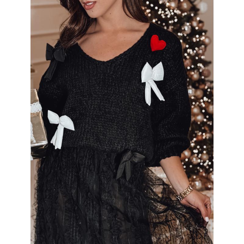 Dámský svetr one size PUREBOW černý