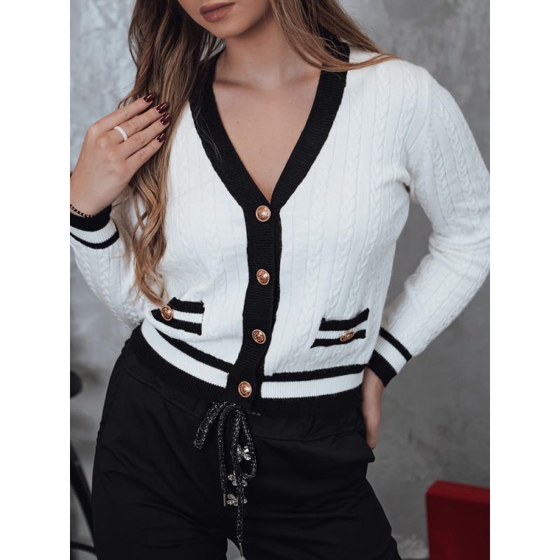 Dámský pletený svetr FUZZY bílý