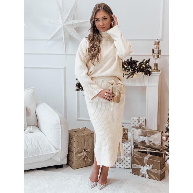 Dámsky pletený komplet DELIGHT ecru