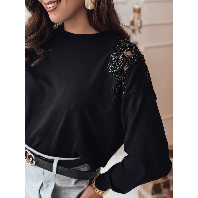 Dámský svetr ORELIS jedné velikosti černý s mašličkami