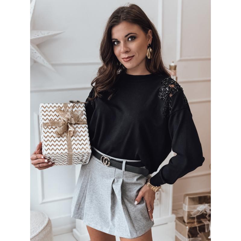 Dámský svetr ORELIS jedné velikosti černý s mašličkami