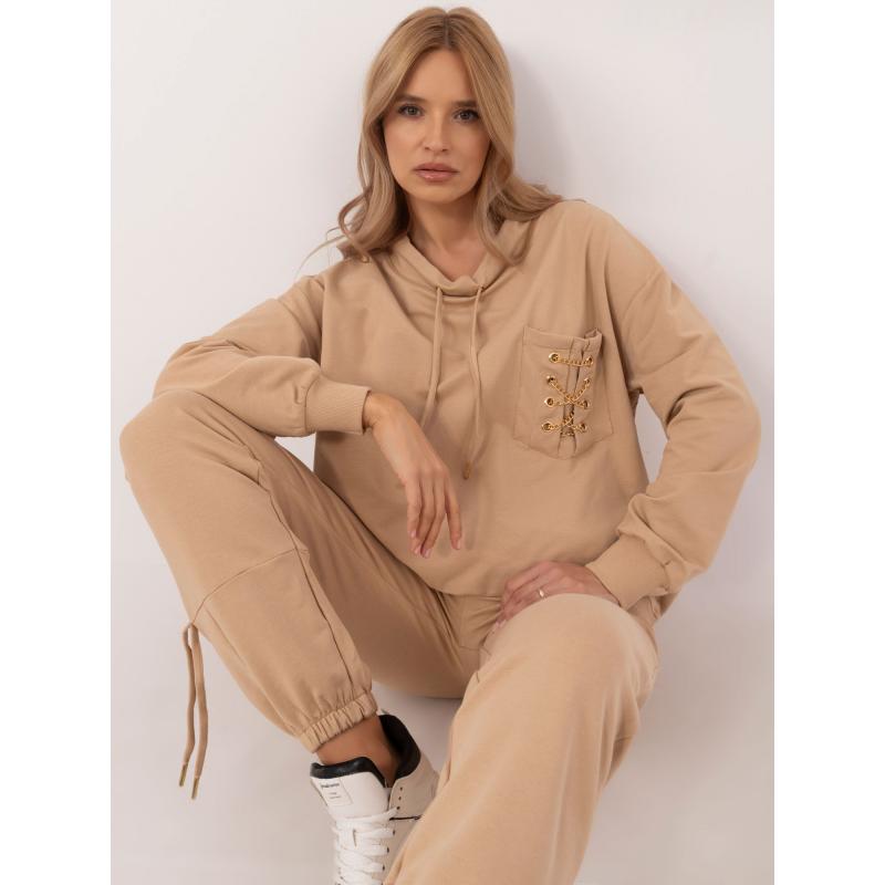 Velbloudí tepláková souprava s cargo kalhotami