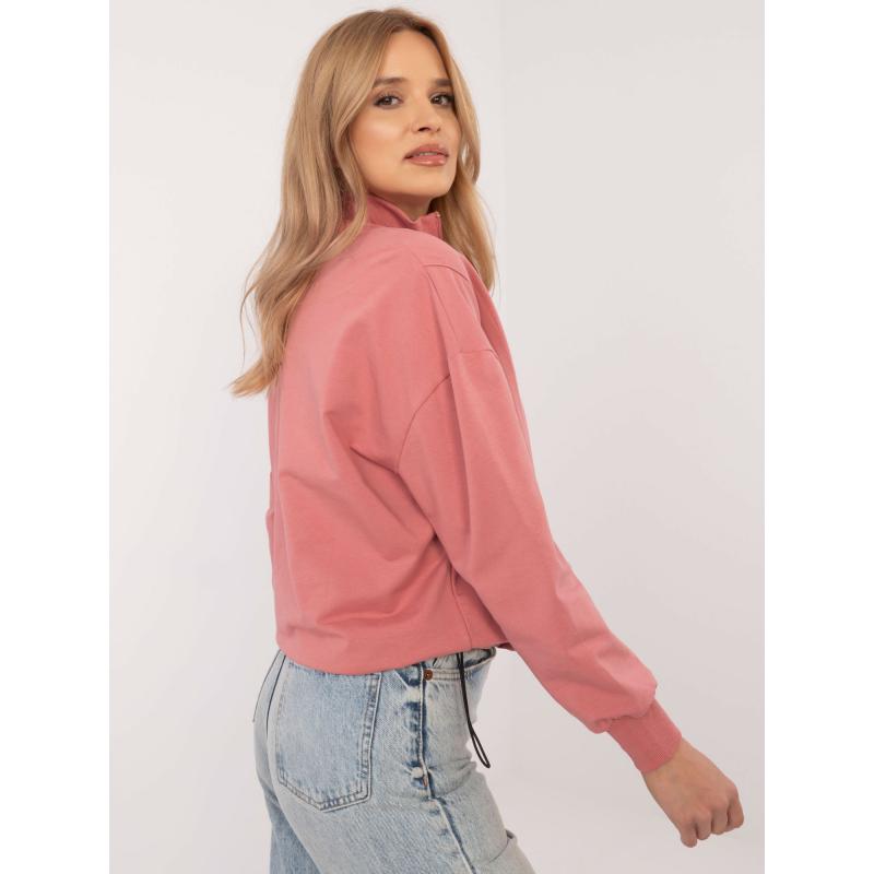 Špinavě růžová dámská basic halenka se zipem