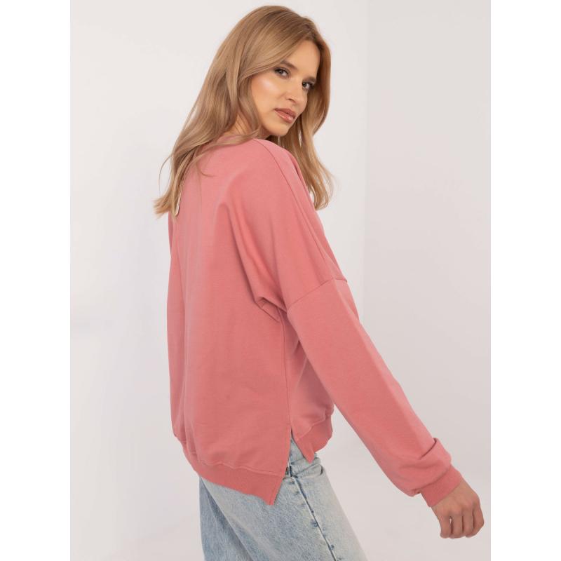 Piszkos rózsaszín blúz állatmintával