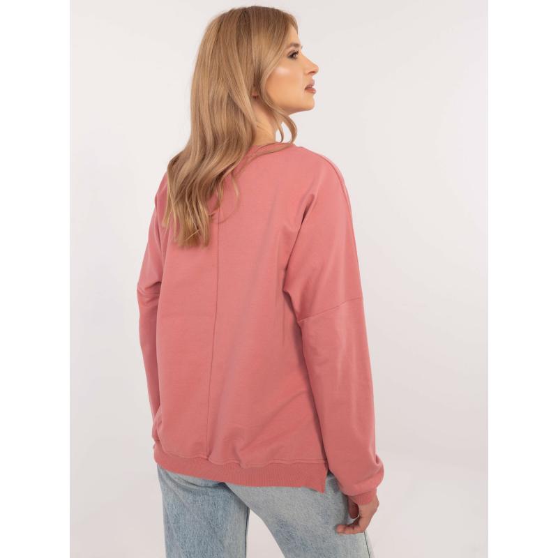 Piszkos rózsaszín blúz állatmintával