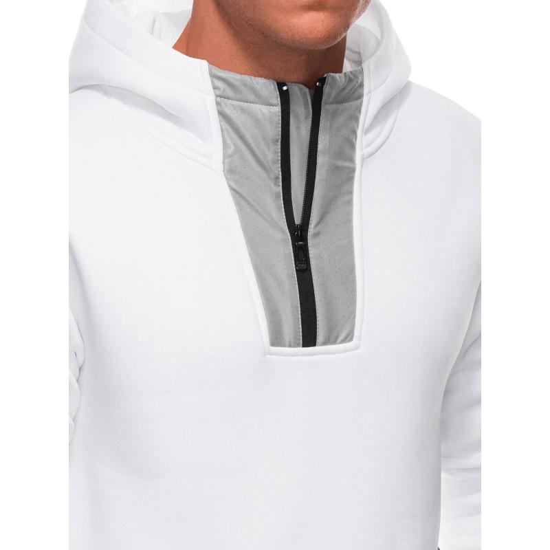 Pánská mikina na zip B1696 - bílá