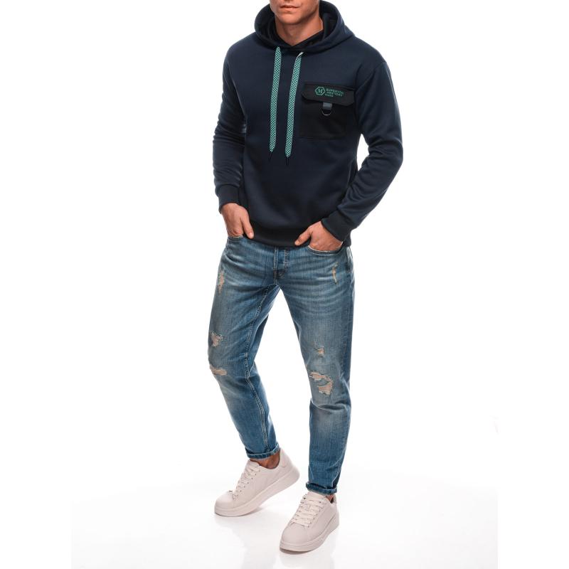 Pánská mikina na zip B1700 - tmavě modrá