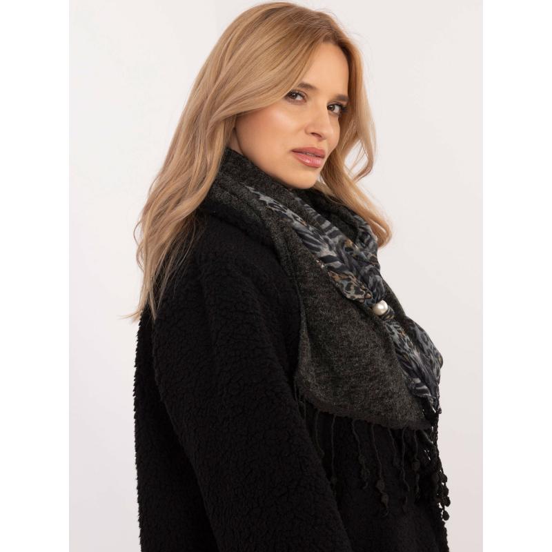 Sötétszürke női terepszínű sál