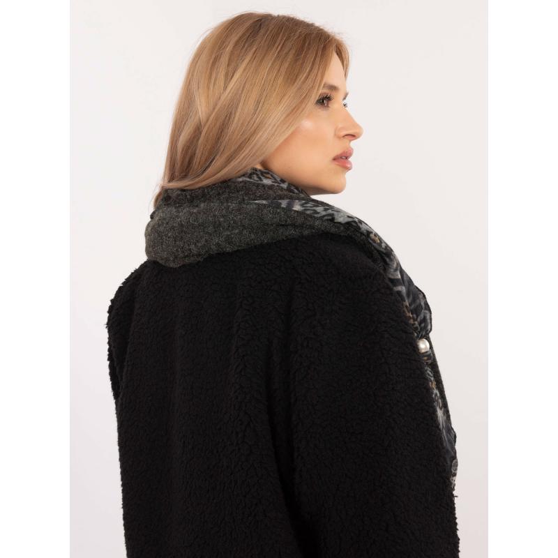 Sötétszürke női terepszínű sál