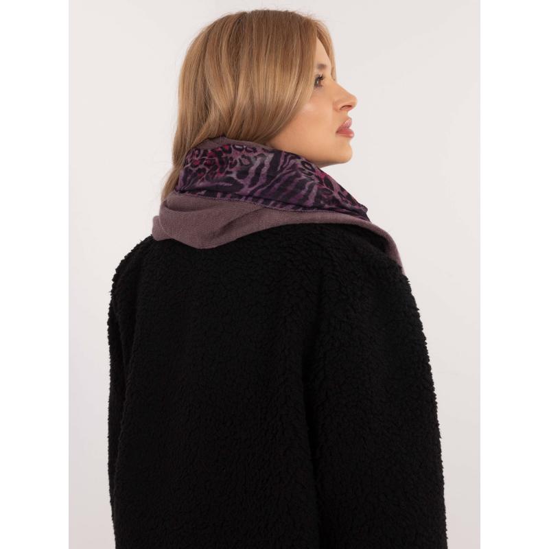 Fialová dámská perleťová šála