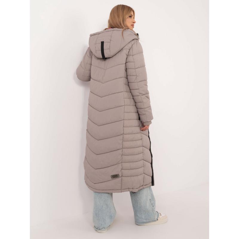 SUBLEVEL sötétbézs színű pehelypaplan télikabát