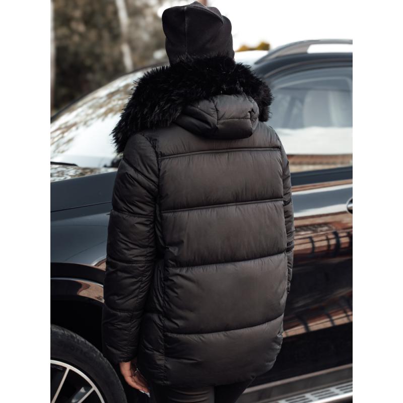 Dámská zimní bunda NORDKOLL prošívaná s kapucí černá