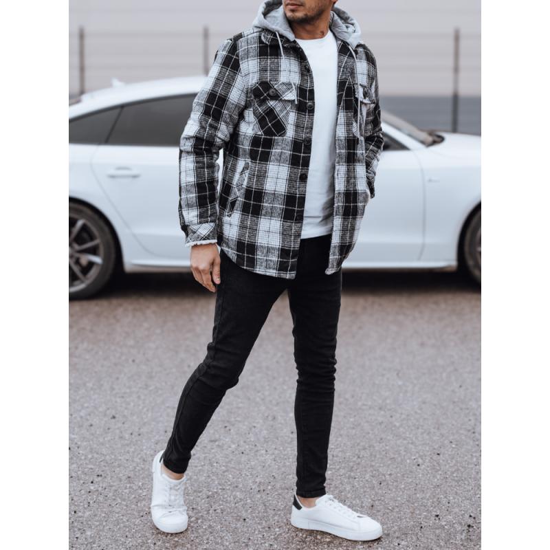 Pánská zateplená bunda s kapucí černá