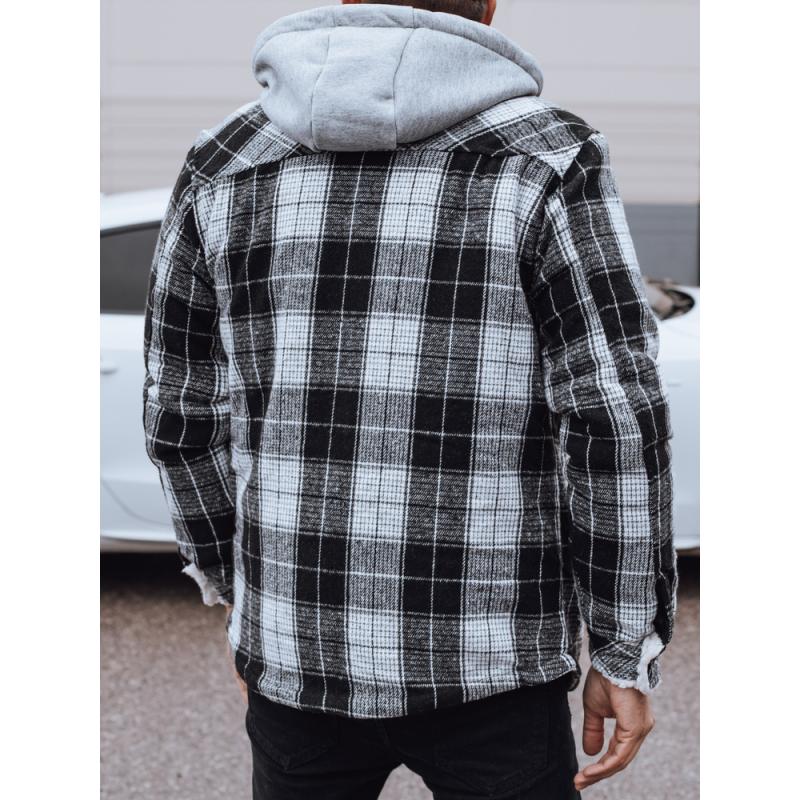 Pánská zateplená bunda s kapucí černá