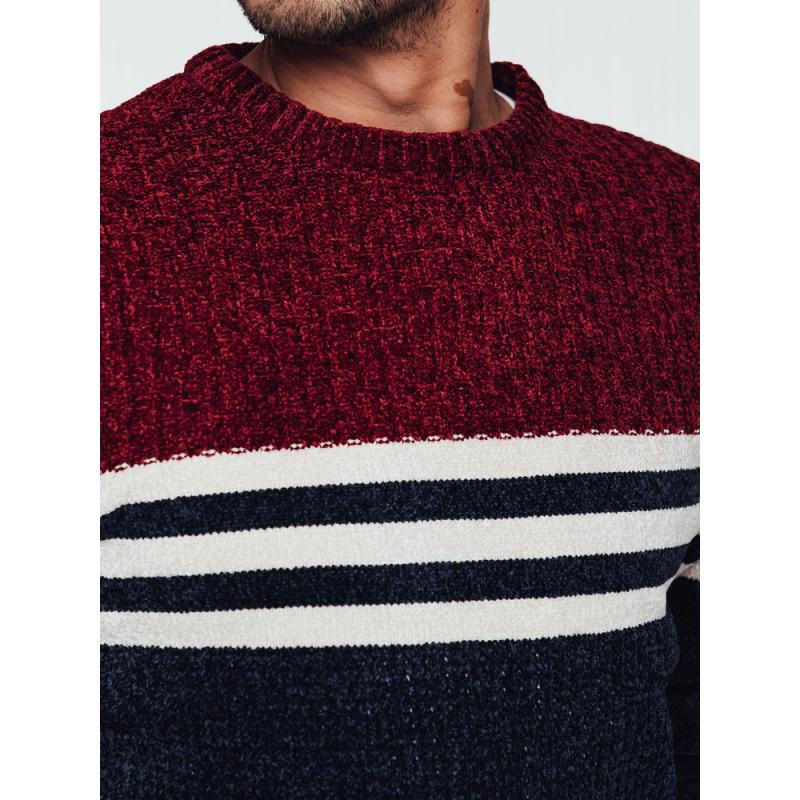 Pánsky pruhovaný tmavomodrý sveter