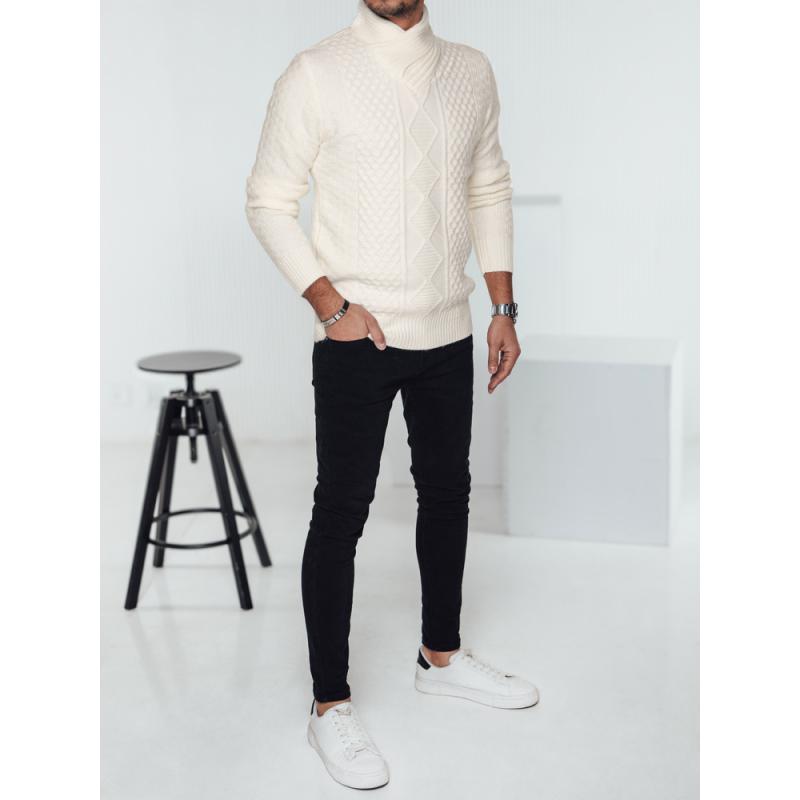 Férfi fehér pulóver