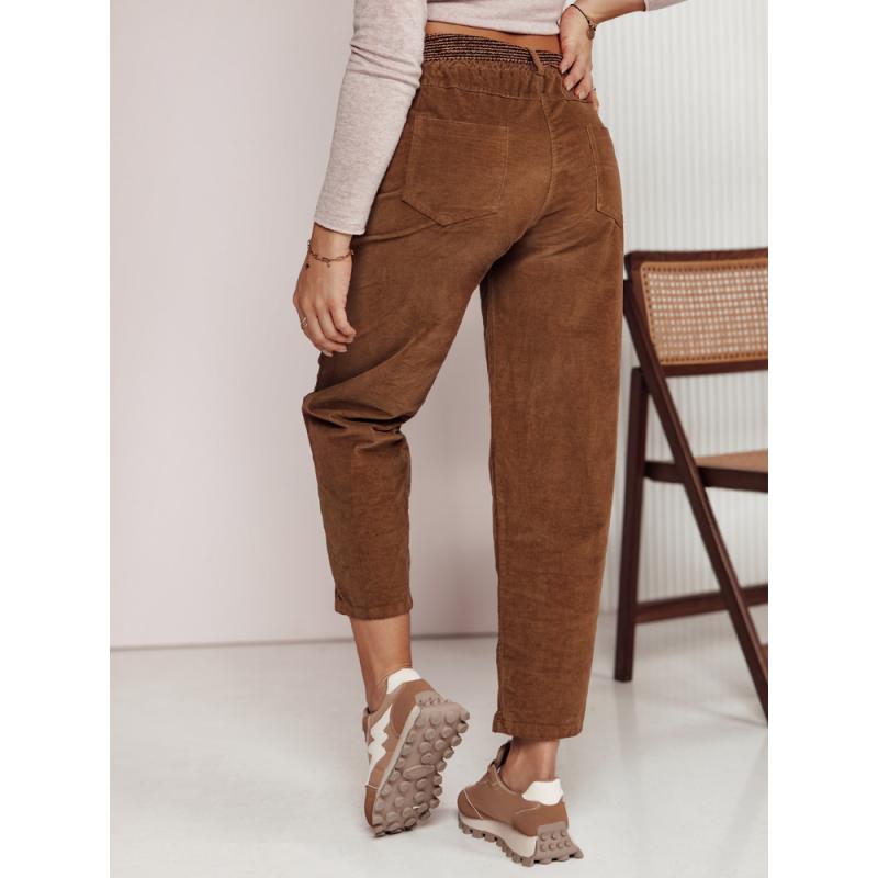 Dámské kalhoty jedné velikosti SOFTYLA s páskem velbloudí barva