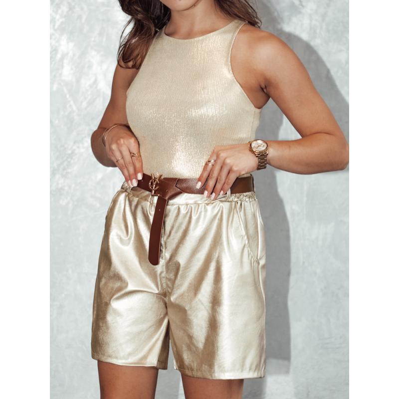 Női egyméretű PASFEM rövidnadrág arany övvel