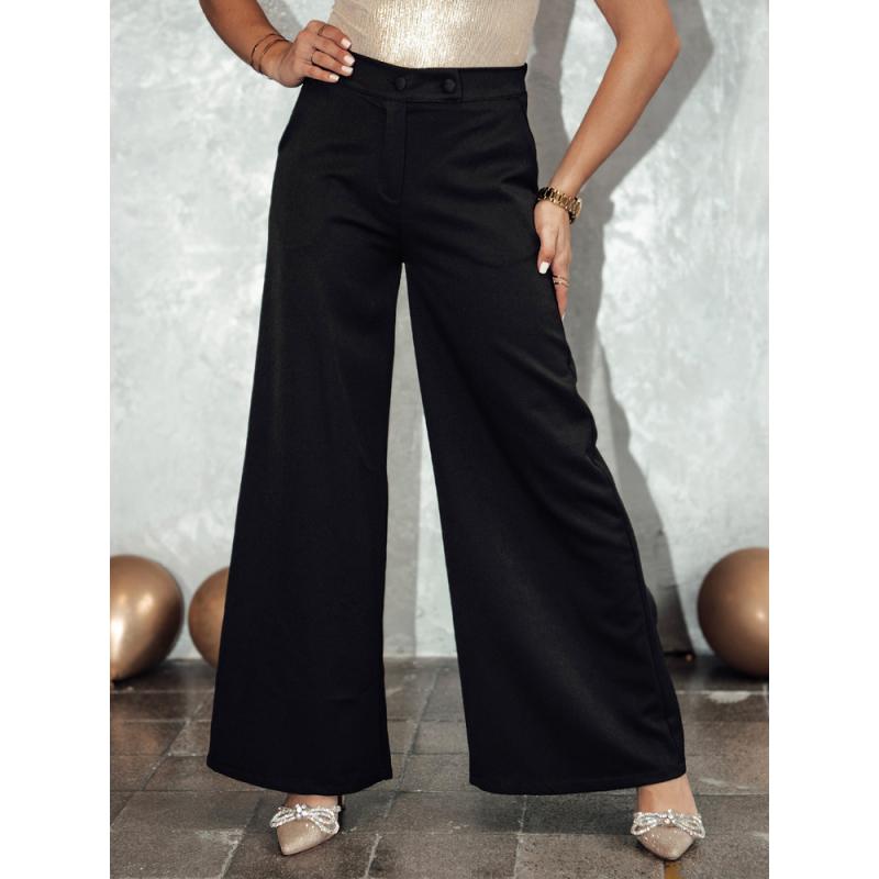 Dámské široké kalhoty ELEGAFIT černé