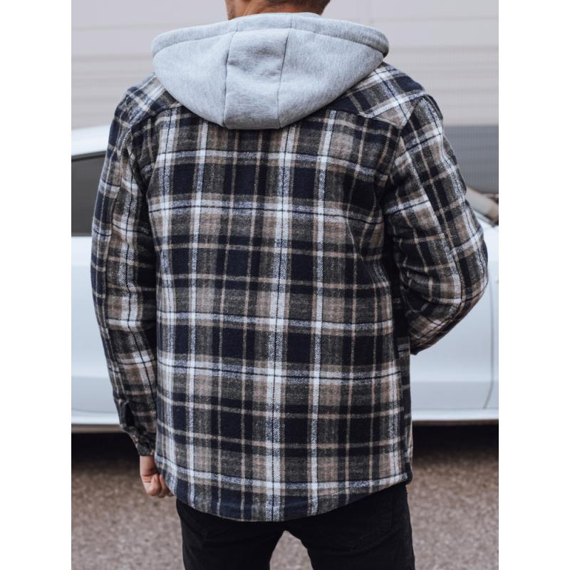 Pánská bunda s kapucí tmavě modrá