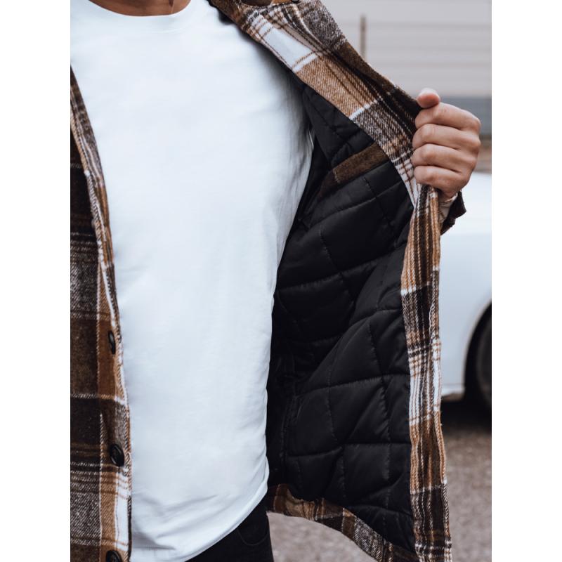 Pánská bunda s kapucí béžová