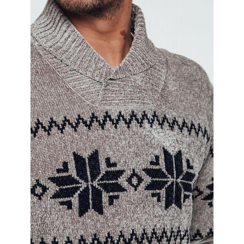 Pánský svetr s béžovým límcem