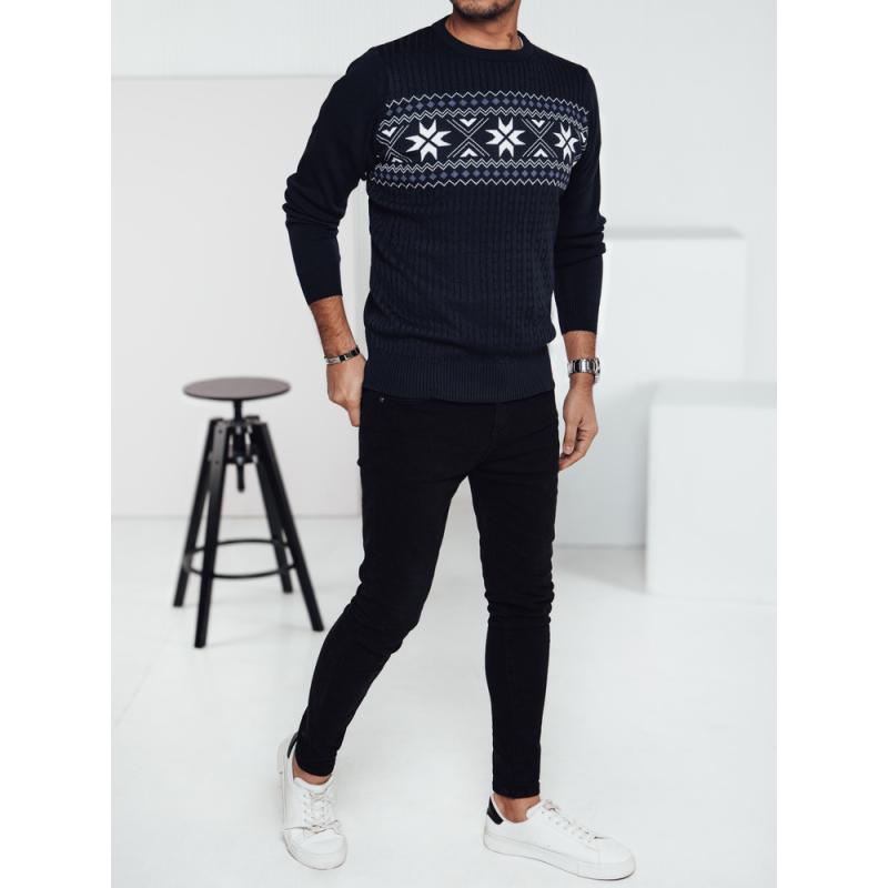 Pánsky tmavomodrý sveter