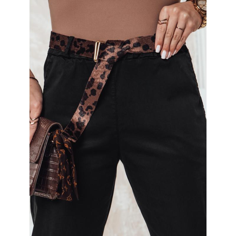 Jedna velikost dámských kalhot LEOCINCIN s páskem černá