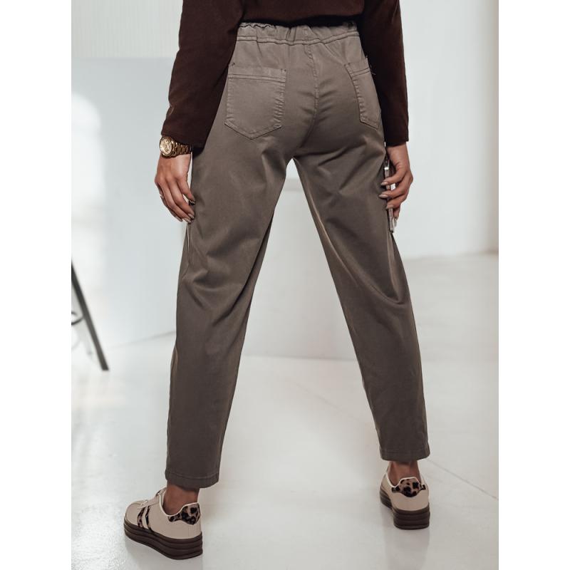 Jedna velikost kalhot LEOCINCIN s páskem v barvě khaki