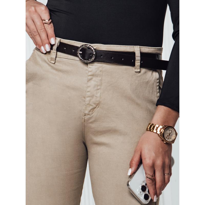 Dámské kalhoty TRENDIOSS s páskem béžové