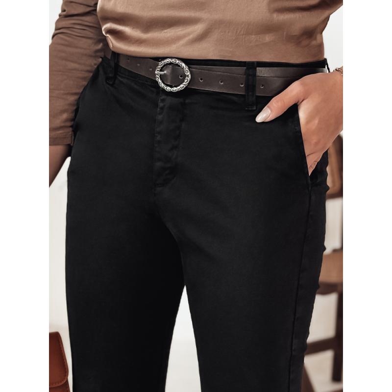 TRENDIOSS dámské kalhoty s páskem černé