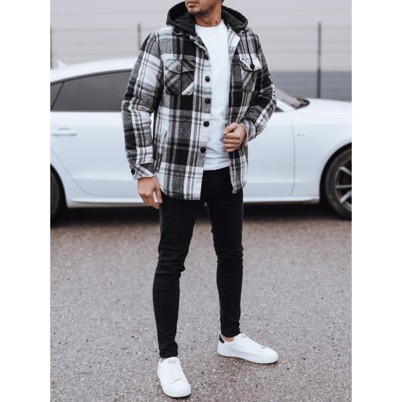 Pánská zateplená bunda s kapucí černá