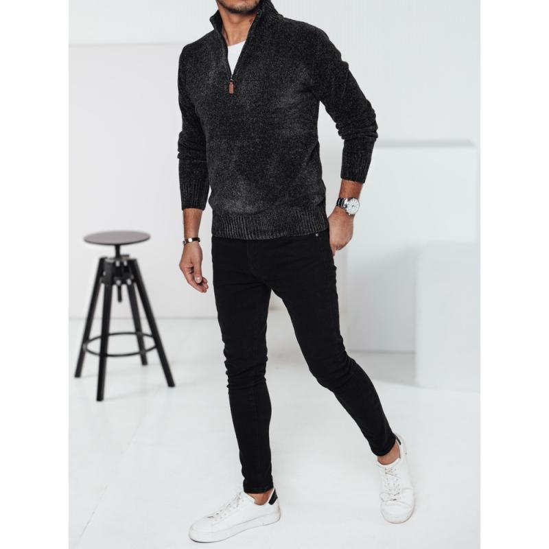 Pánský svetr tmavě šedý