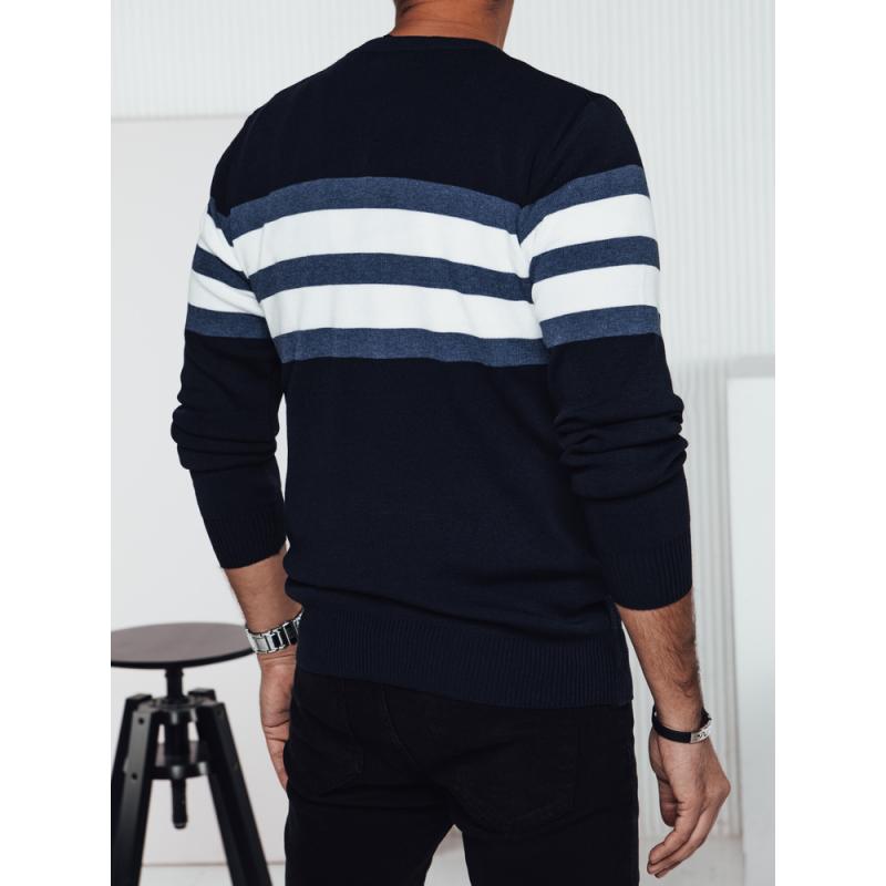 Férfi sötétkék pulóver