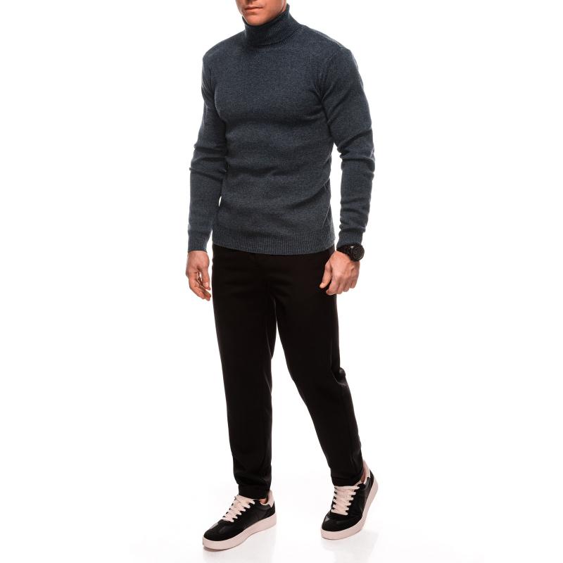 Férfi norvég téli pulóver karácsonyi mintákkal - fekete V1