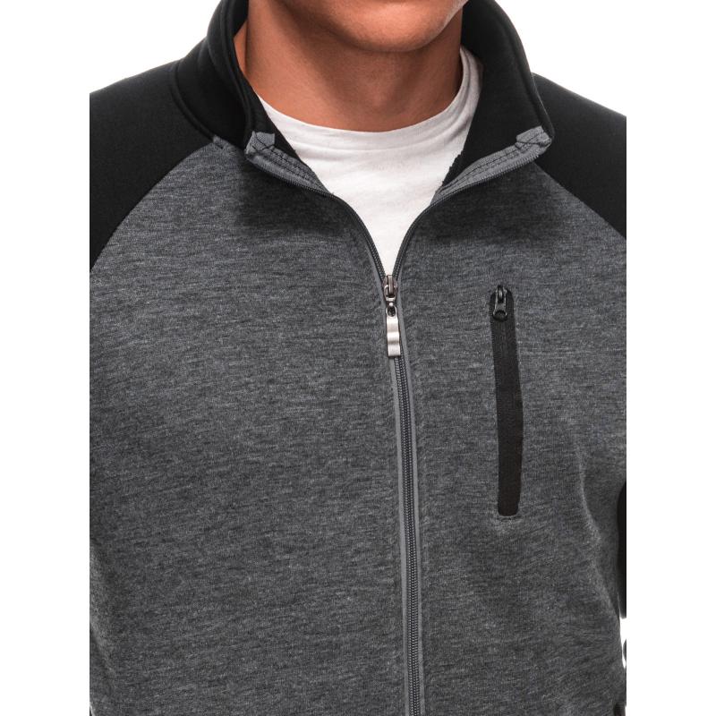 Pánska mikina na zips B1701 - tmavomodrá