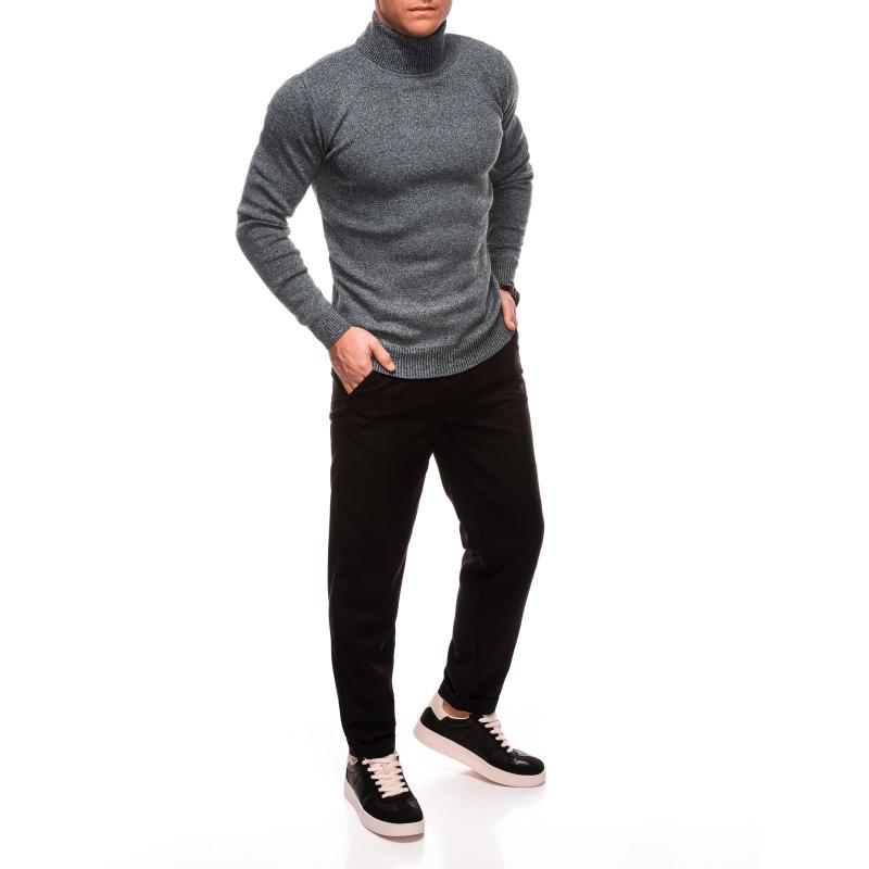 Férfi norvég téli pulóver karácsonyi mintákkal - fekete V1