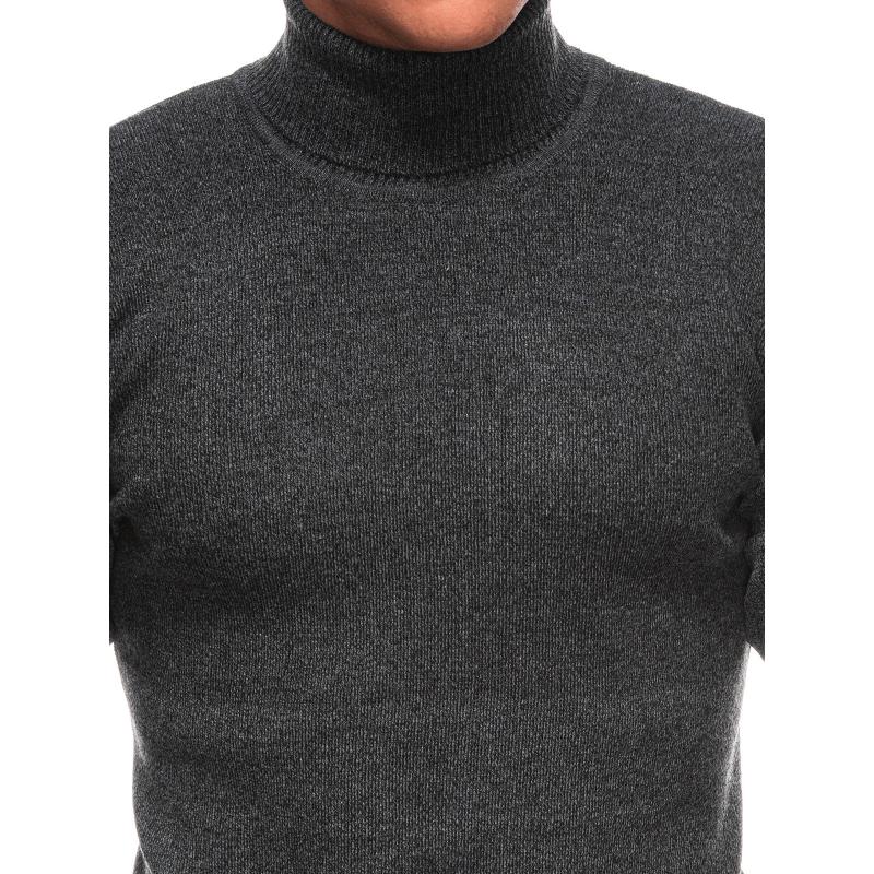 Pánský norský zimní svetr s vánočními vzory - černý V1