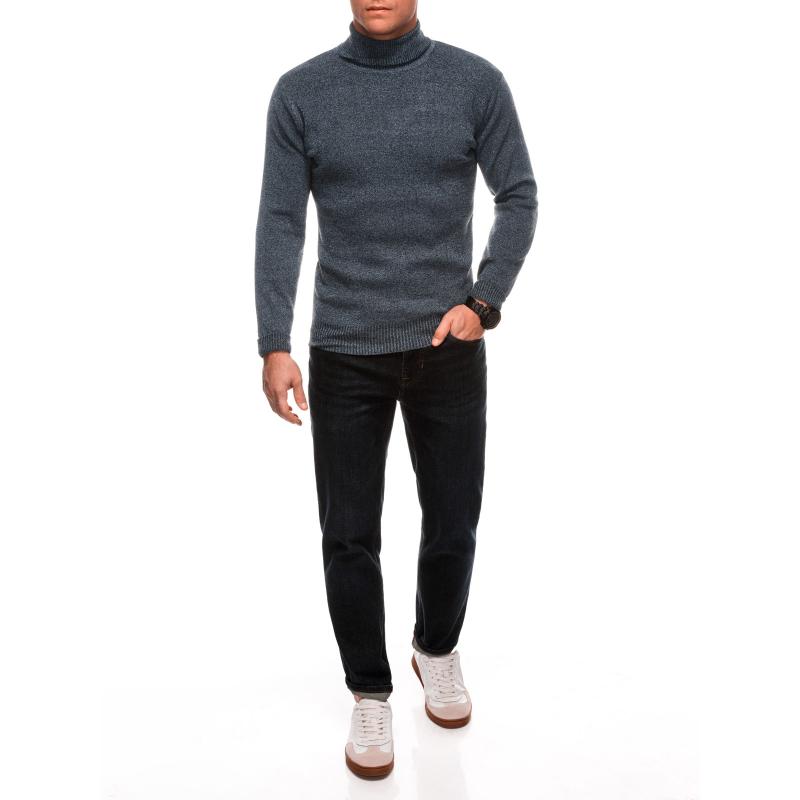 Pánská polokošile s výstřihem E248 - námořnická modrá