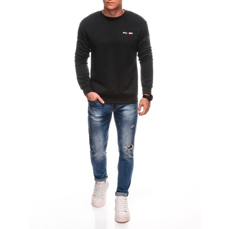 Pánská mikina s kapucí B1701 - černá