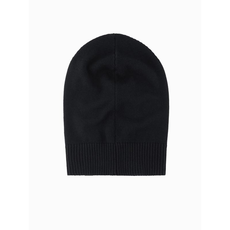 Férfi téli sapka pamut kötött anyagból - fekete V1