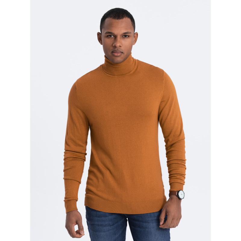 RELAXED FIT férfi pulóver mintákkal – sötétkék V1 OM-SWSW-0111