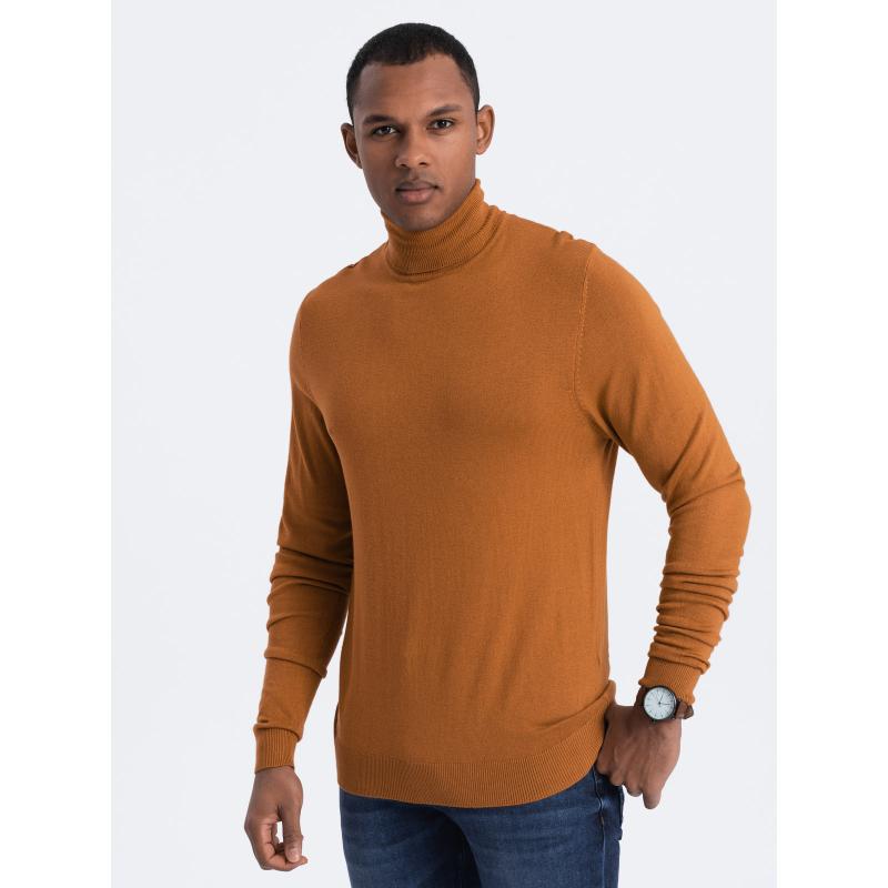 RELAXED FIT férfi pulóver mintákkal – sötétkék V1 OM-SWSW-0111