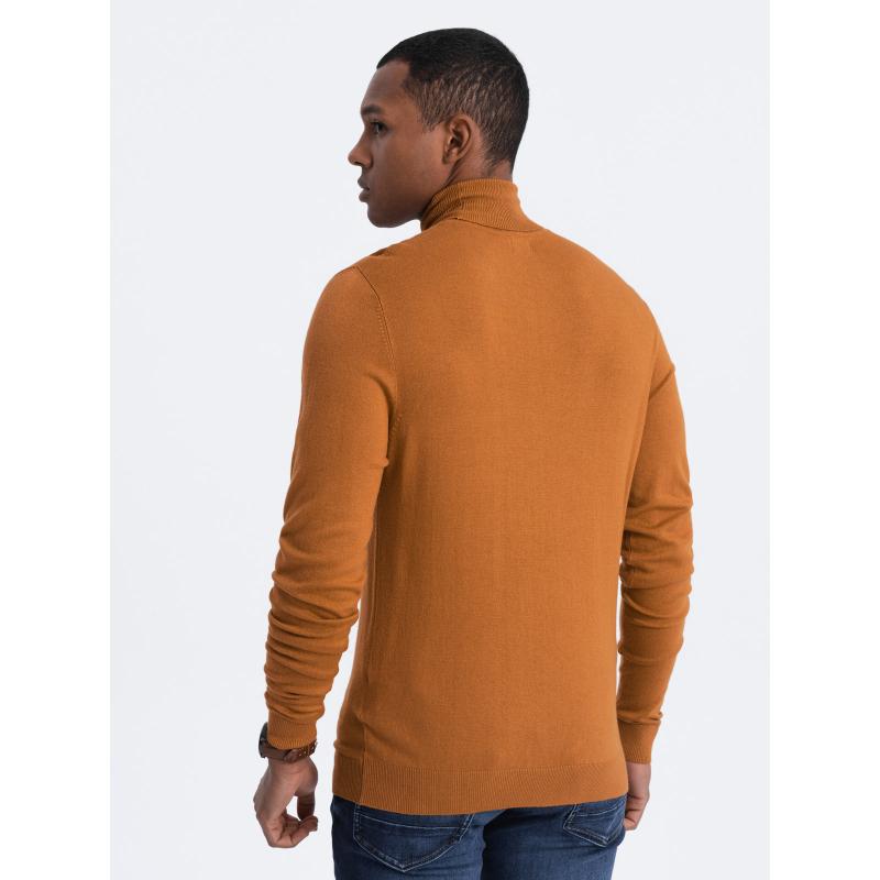 RELAXED FIT férfi pulóver mintákkal – sötétkék V1 OM-SWSW-0111