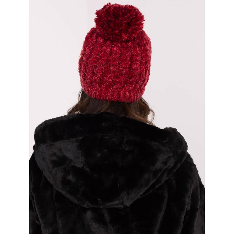 Červená dámská zimní čepice