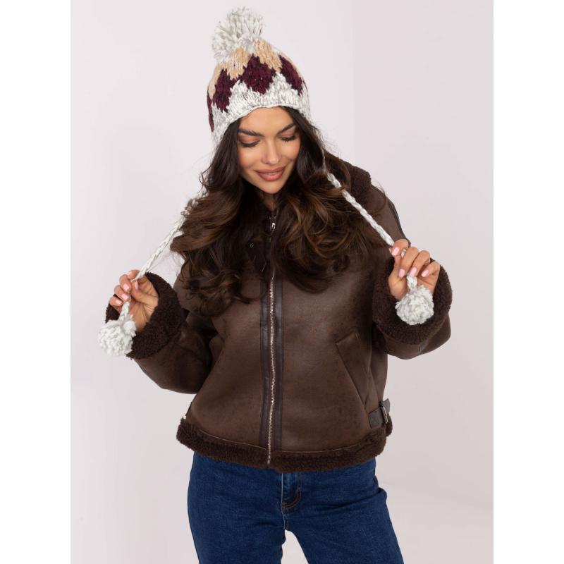 Fehér női pomponos fülbevaló