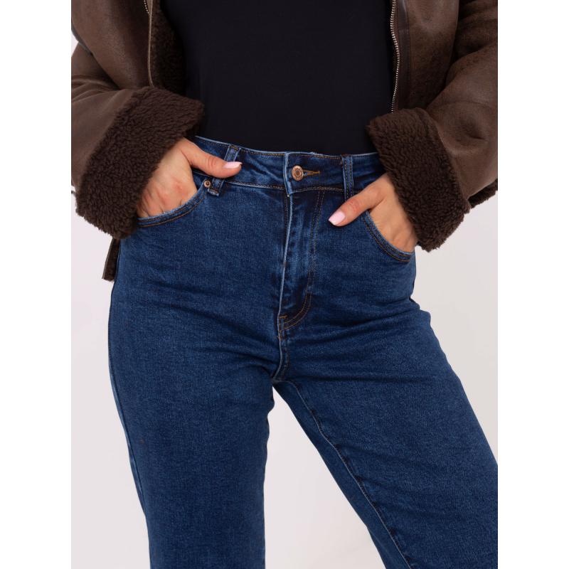 Tmavě modré rozšířené dámské džíny