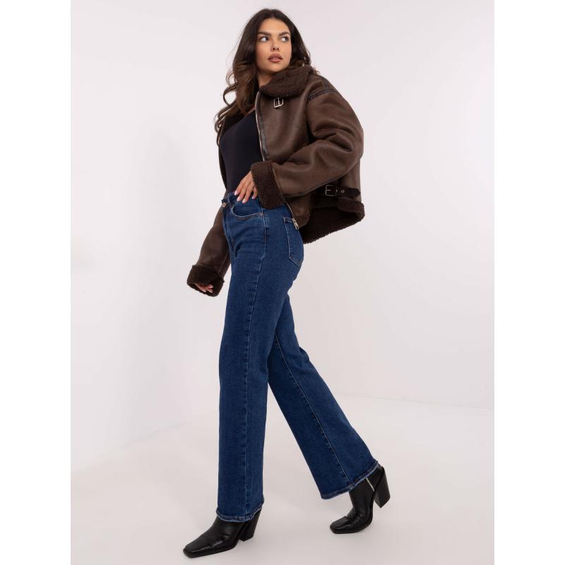Tmavě modré rozšířené dámské džíny