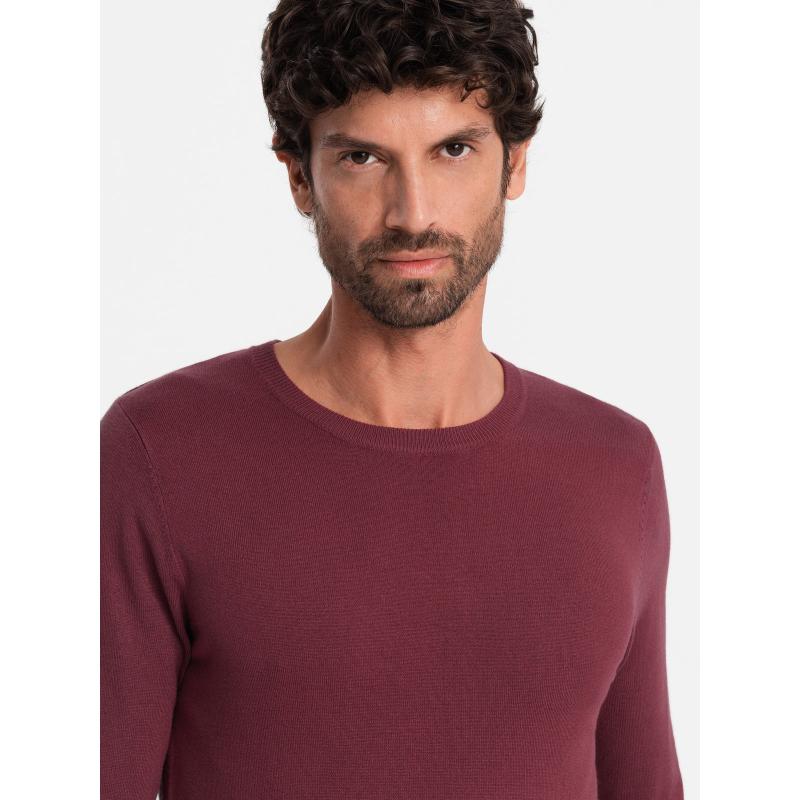 Klasický pánský svetr s kulatým výstřihem - zelený V13